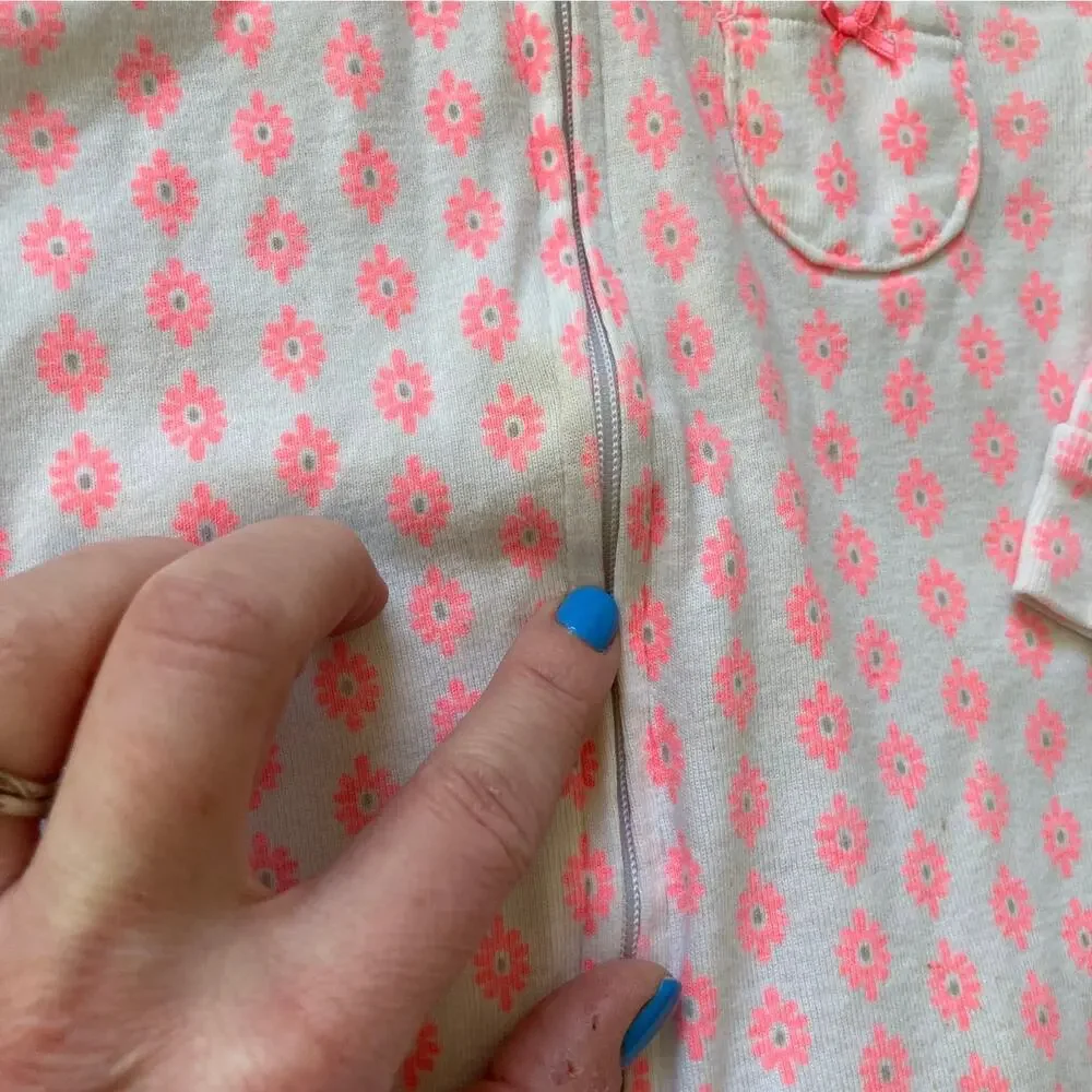 Carter’s Pink Flowers Footie Sleeper, Size 18M